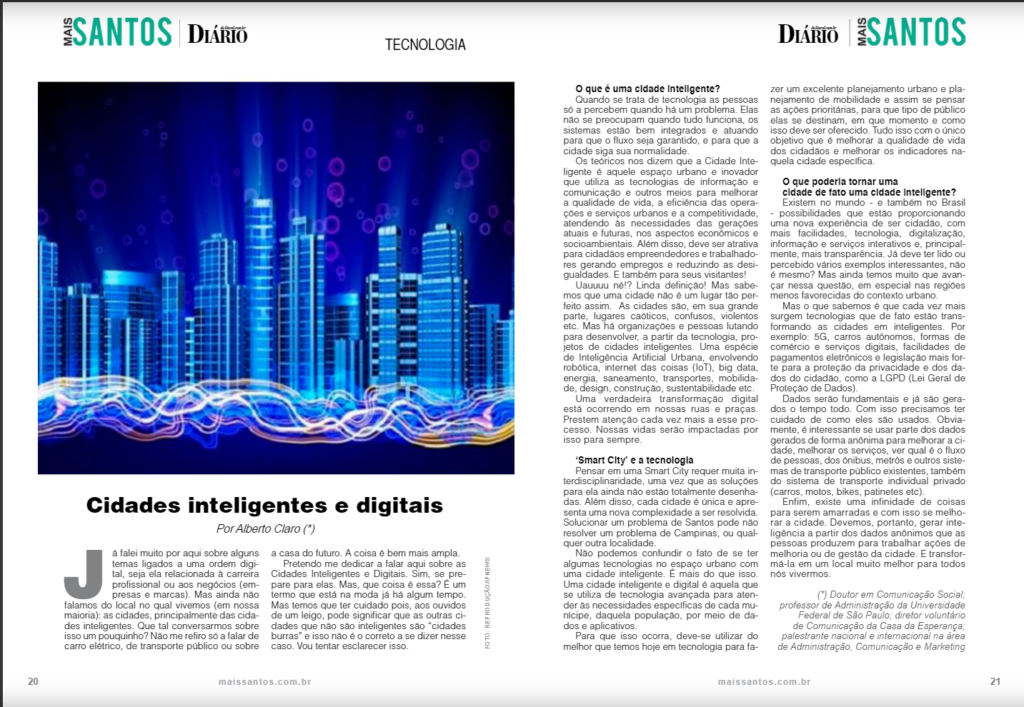 Cidades Inteligentes e Digitais